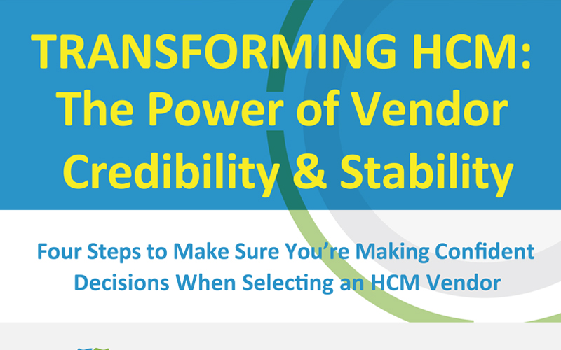 Four Steps to Make Sure You’re Making Confident Decisions When Selecting an HCM Vendor - Infographic
